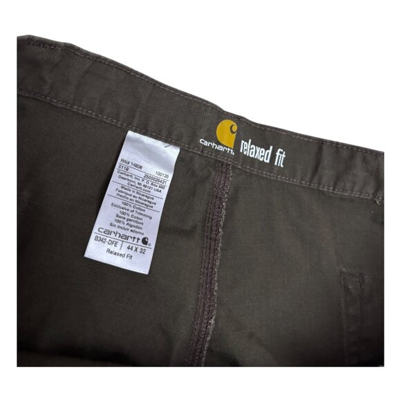 CARHARTT Relaxed Fit Forest Green Work Ripstop Cargo Pants Mens 44x32 - Picture 3 of 6